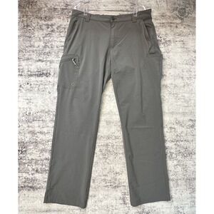 Columbia PFG Terminal Tackle Pants Men's 34x30 Grey Cargo Zip Pockets
